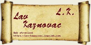 Lav Kaznovac vizit kartica